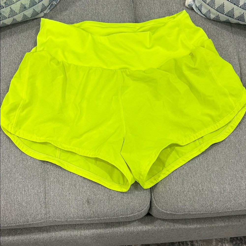Neon Yellow Women's Athletic Shorts